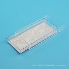 Wholesale transparent square custom false eyelash packaging box